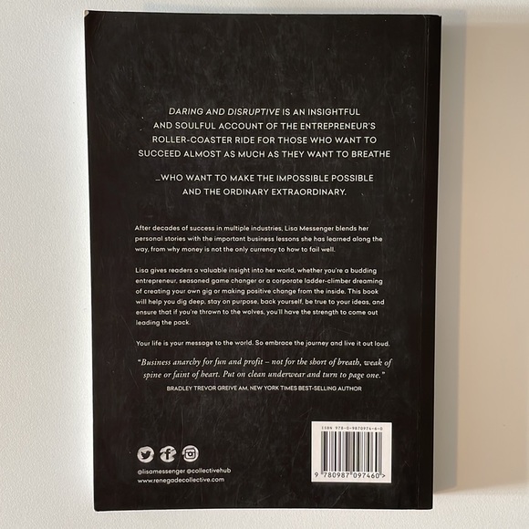 Daring & Disruptive, unleashing the entrepreneur by Lisa Messenger - Picture 3 of 11